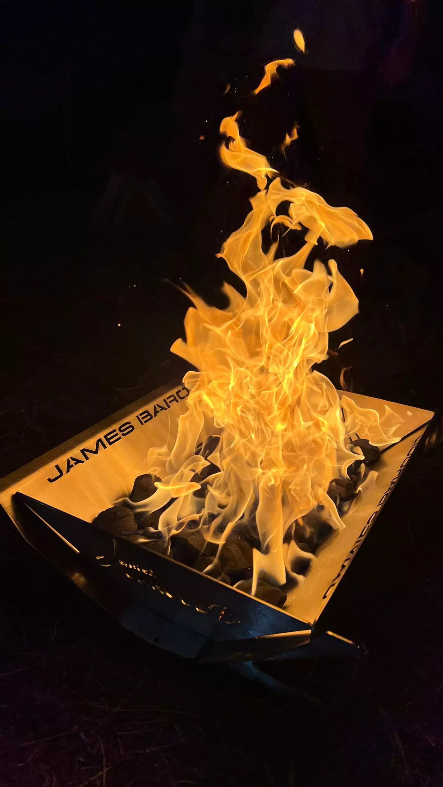 James Baroud camp firepit BBQ